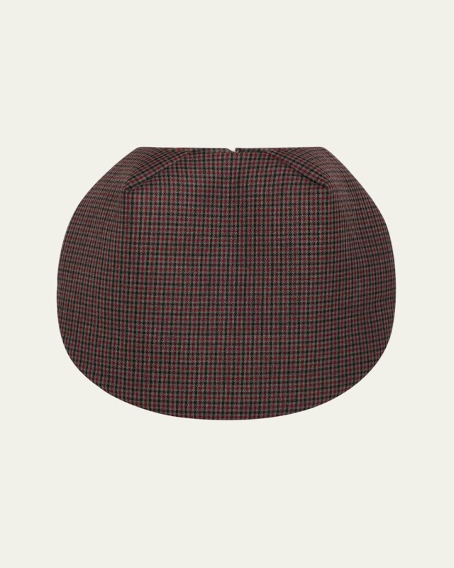 Check Wool Circular Skirt